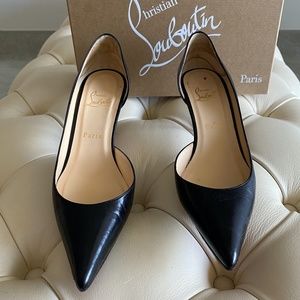 Christian Louboutin - Patent Leather Pointed-Toe Red Sole Pumps